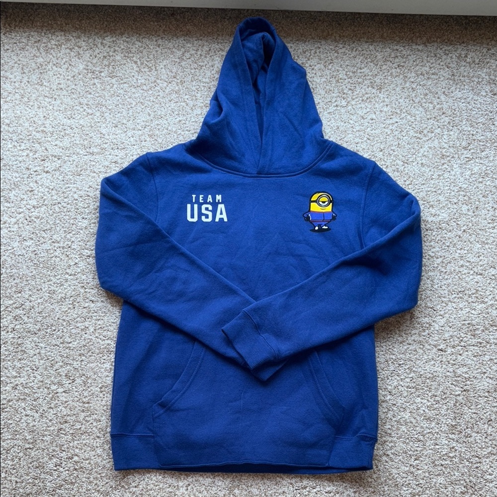 Minions Blue Team USA Hoodie with Minion Graphic Limited Edition
